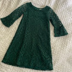 💚EMERALD GREEN GIRLS  lace dress💚
